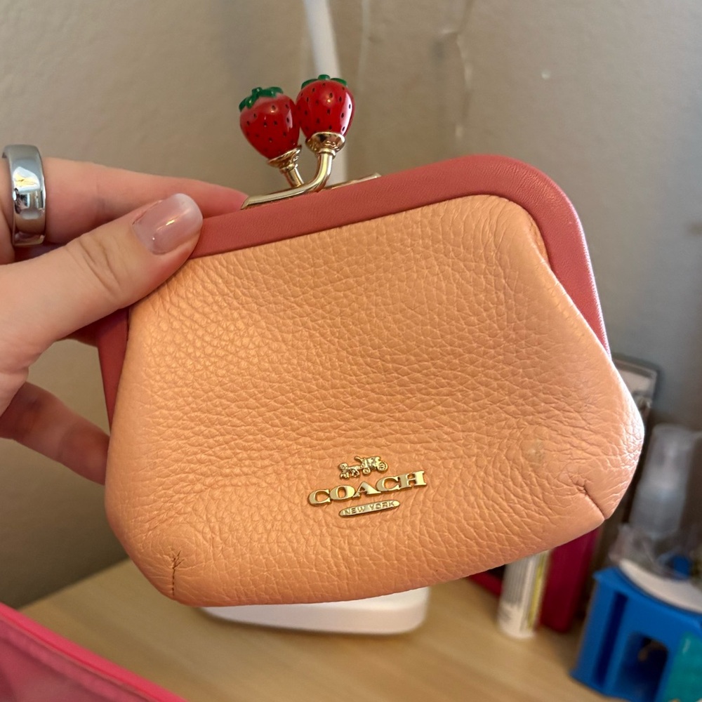 Coach Strawberry Pink Coin Purse